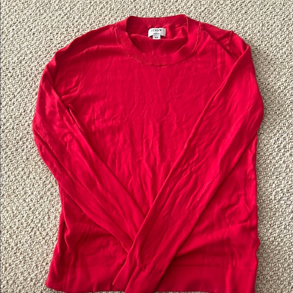 J.Crew Red Long Sleeve Sweater